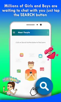 Meet People - Random Chat android App screenshot 1